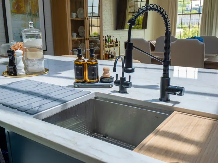 Kitchen sink with view