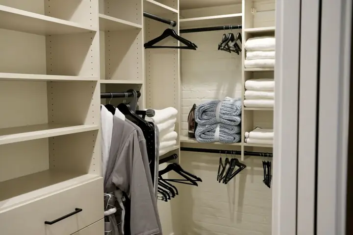 Walk-in closet with robes